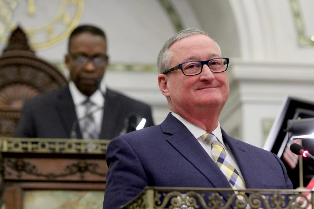 Image uploaded from iOS Mayor Jim Kenney presents his budget to City Council. (Emma Lee/WHYY)