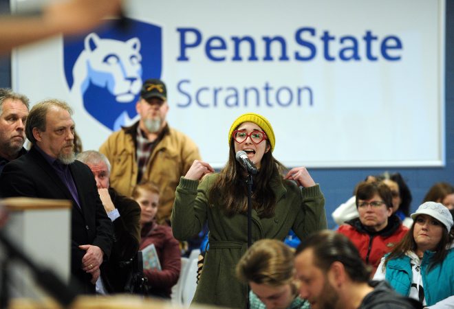 Lacie Walker, of Clarks Summit, talks about her experience with medical marijuana relieving chronic pain brought on by Ehlers-Danlos syndrome. (Matt Smith for WHYY)