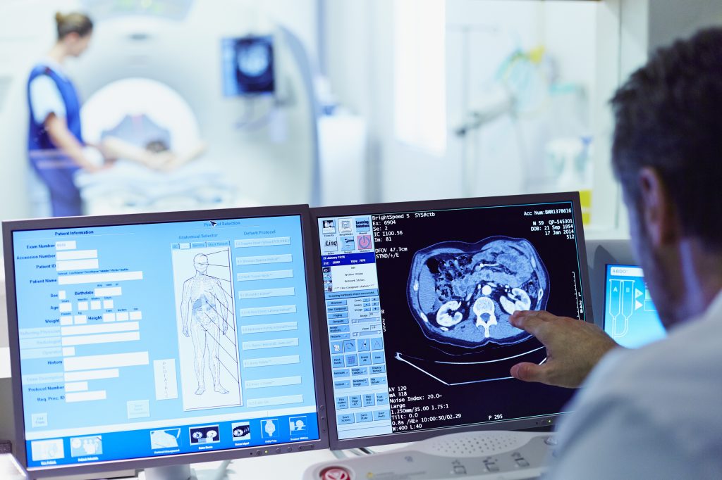 Contrast agent, a drug that enhances CT scans, is sometimes skipped because of concerns about side effects. (Morsa Images/Getty Images)