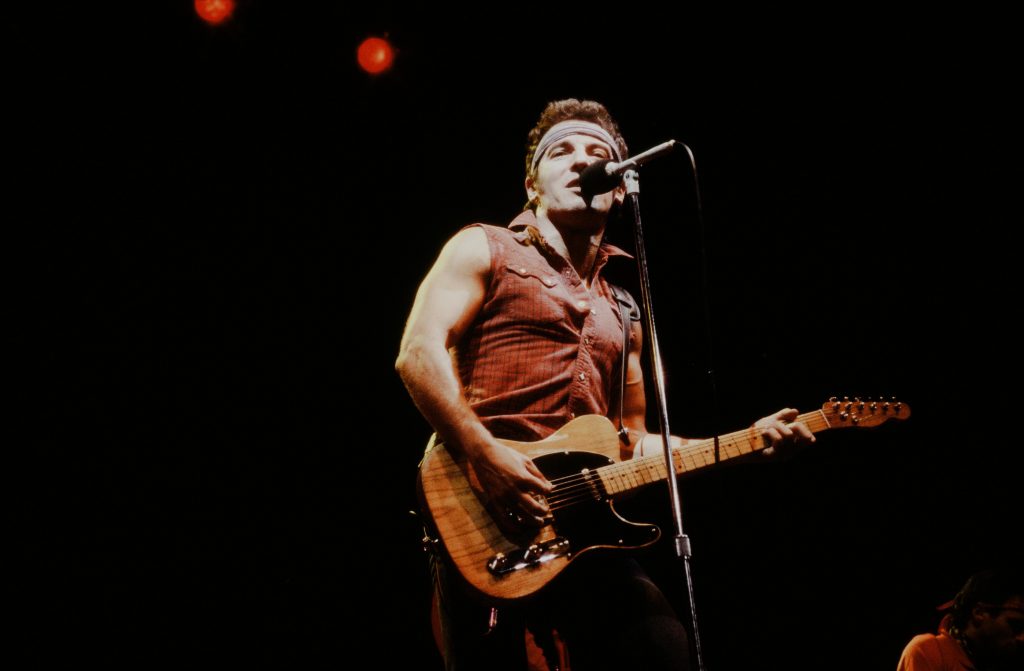 Bruce Springsteen onstage during the Born in the U.S.A. Tour in 1984. Bruce Springsteen onstage during the Born in the U.S.A. Tour in 1984. (Shinko Music/Getty Images)