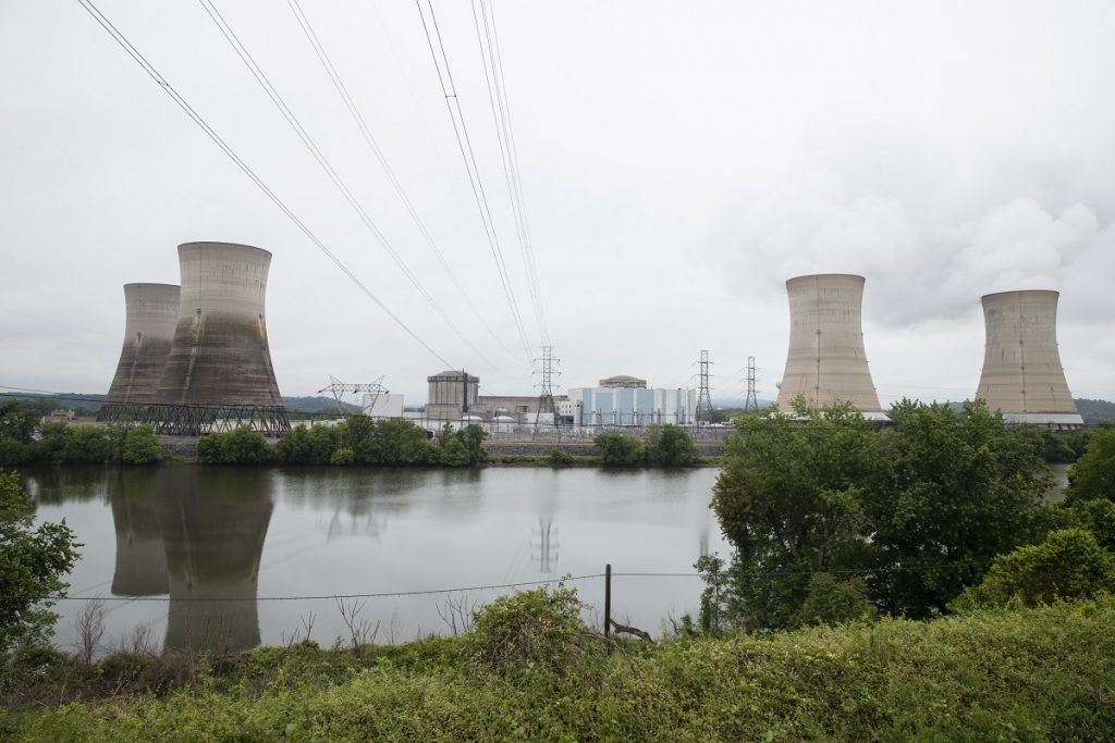 Nuclear Plants-Bailouts In this May 22, 2017 file photo shown is the Three Mile Island nuclear power plant in Middletown, Pa.. (Matt Rourke/AP Photo)