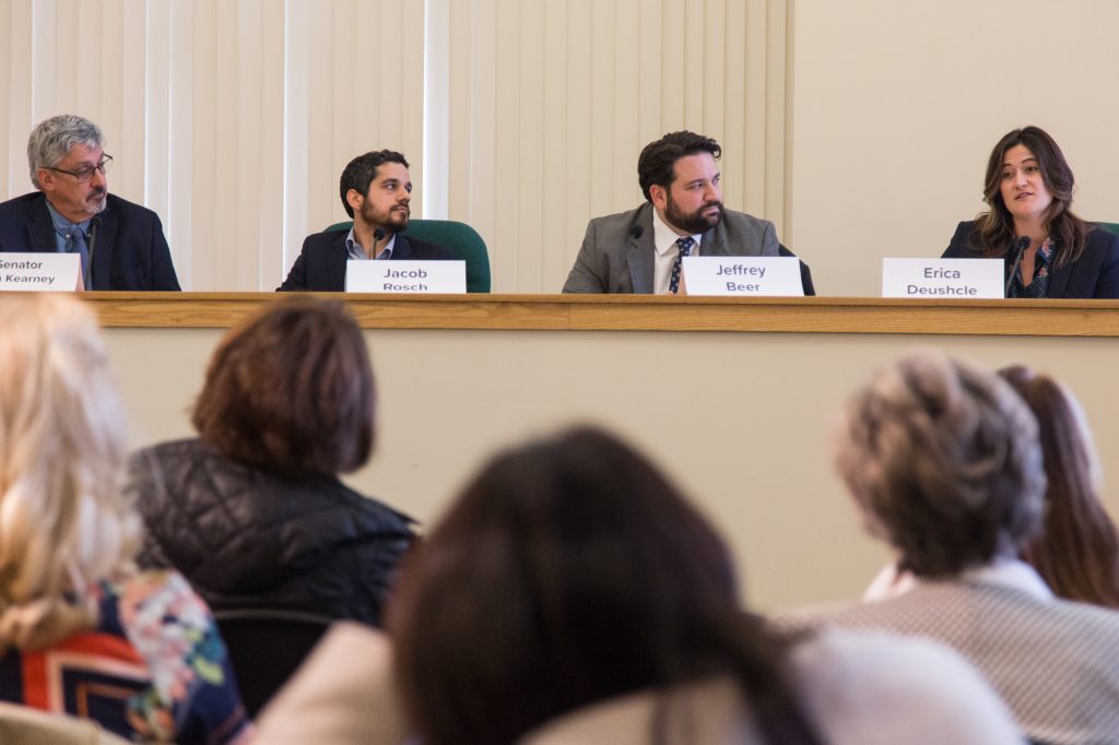 04 05 2019- e cohen – real estate professionals – ridley high school panel -ridley high school-1 State representatives joined real estate professionals and district officials at Ridley High School in Delaware County to discuss the findings of the new report