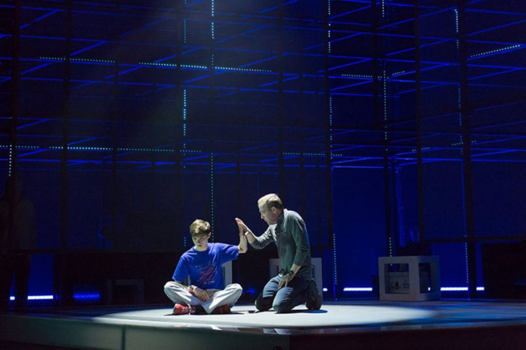 111 Austin Nedrow as Christopher (left) and Ian Merrill Peakes as his father, in Walnut Street Theatre's production of