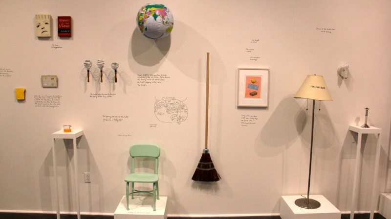Objects that the subject cherished, that she used everyday, and that are connected to specific family memories, share a wall in the 