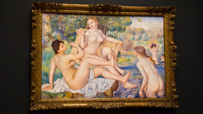 Renoir’s “The Bathers” at “The Impressionist’s Eye” exhibit at the Philadelphia Museum of Art. (Kimberly Paynter/WHYY)