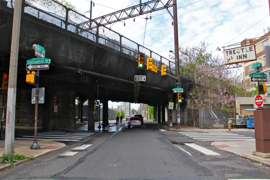 2019 04 26-e lee-philadelphia 11th and callowhill-chinatown vs callowhill The intersection of 11th and Callowhill streets in Philadelphia, where Chinatown meets Callowhill. (Emma Lee/WHYY)