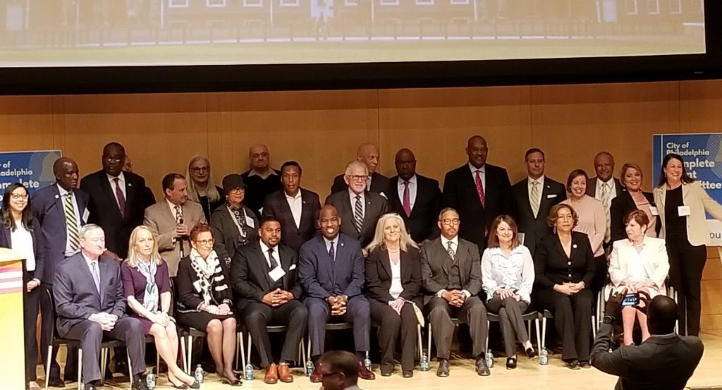 20190401_094816 Area lawmakers, religious leaders and students gather Monday at the National Constitution Center in Philadelphia to stress the importance of an accurate census count. (Tom MacDonald/WHYY)