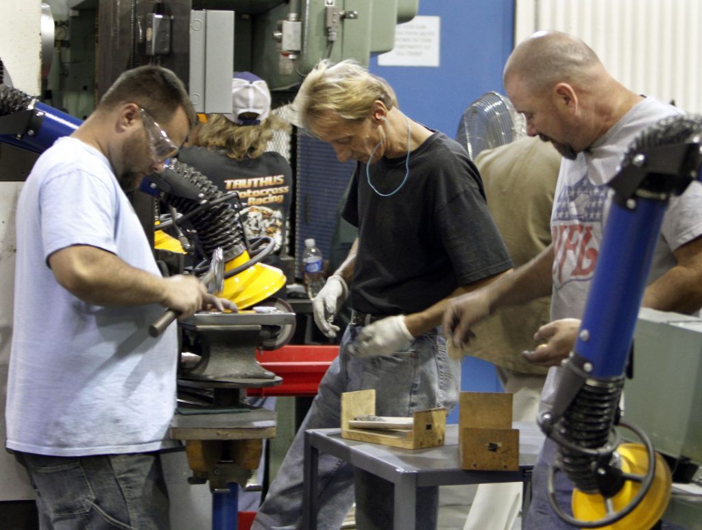 Wendell August Forge The state Department of Labor and Industry reported an increase in new jobs in March. (Keith Srakocic/AP Photo)