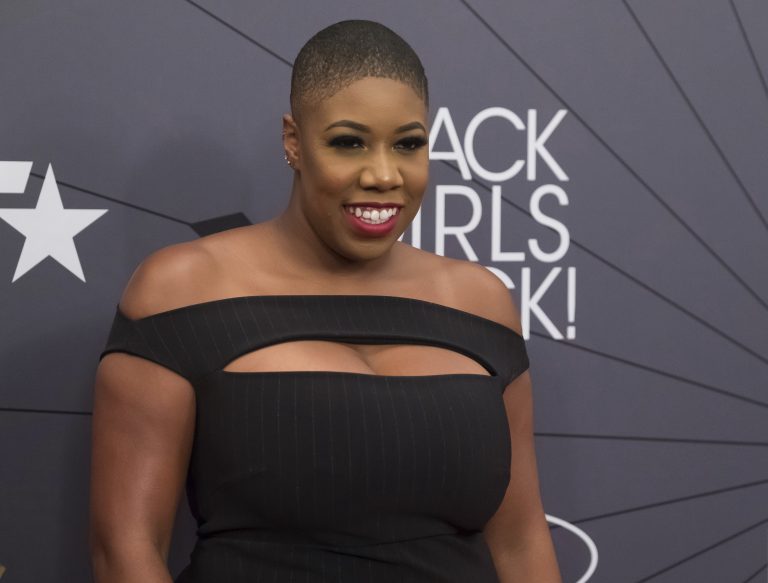 Symone Sanders attends the Black Girls Rock! Awards at New Jersey Performing Arts Center on Sunday, Aug. 26, 2018, in Newark, N.J. (Charles Sykes/Invision/AP)