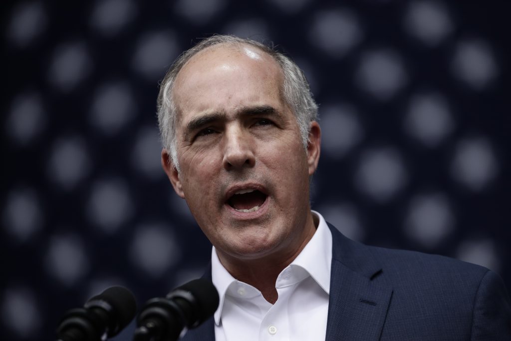 Bob Casey Sen. Bob Casey D-Pa., speaks at a campaign rally for Pennsylvania candidates in Philadelphia, Friday, Sept. 21, 2018. (Matt Rourke/AP Photo)