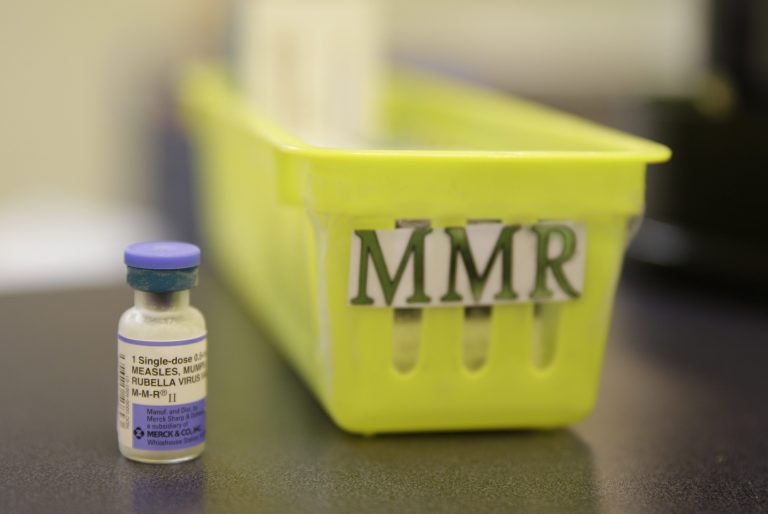 the measles, mumps and rubella vaccine