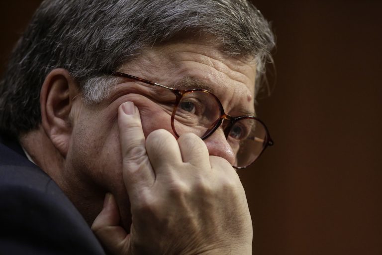 In this Jan. 15, 2019, file photo, William Barr takes questions at his confirmation hearing to become President Trump's top law enforcement officer, on Capitol Hill in Washington. Attorney General William Barr is expected to be asked about the Mueller report when he goes before a House Appropriations subcommittee Tuesday, April 9, 2019, to testify on his request for the Justice Department budget. (J. Scott Applewhite/AP Photo)