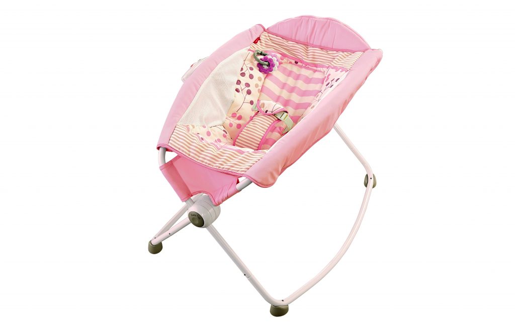Fisher-Price Sleeper-Recall This undated photo provided by the U.S. Consumer Product Safety Commission shows the Fisher-Price Rock 'n Play Sleeper. Fisher-Price is recalling nearly 5 million infant sleepers after more than 30 babies rolled over in them and died since the product was introduced in 2009. The U.S. Consumer Product Safety Commission says that anyone who bought any models of the Fisher-Price Rock 'n Play sleeper should stop using it right away and contact Fisher-Price for a refund. The recall covers about 4.7 million of the sleepers, which cost between $40 and $149. (U.S. Consumer Product Safety Commission via AP)
