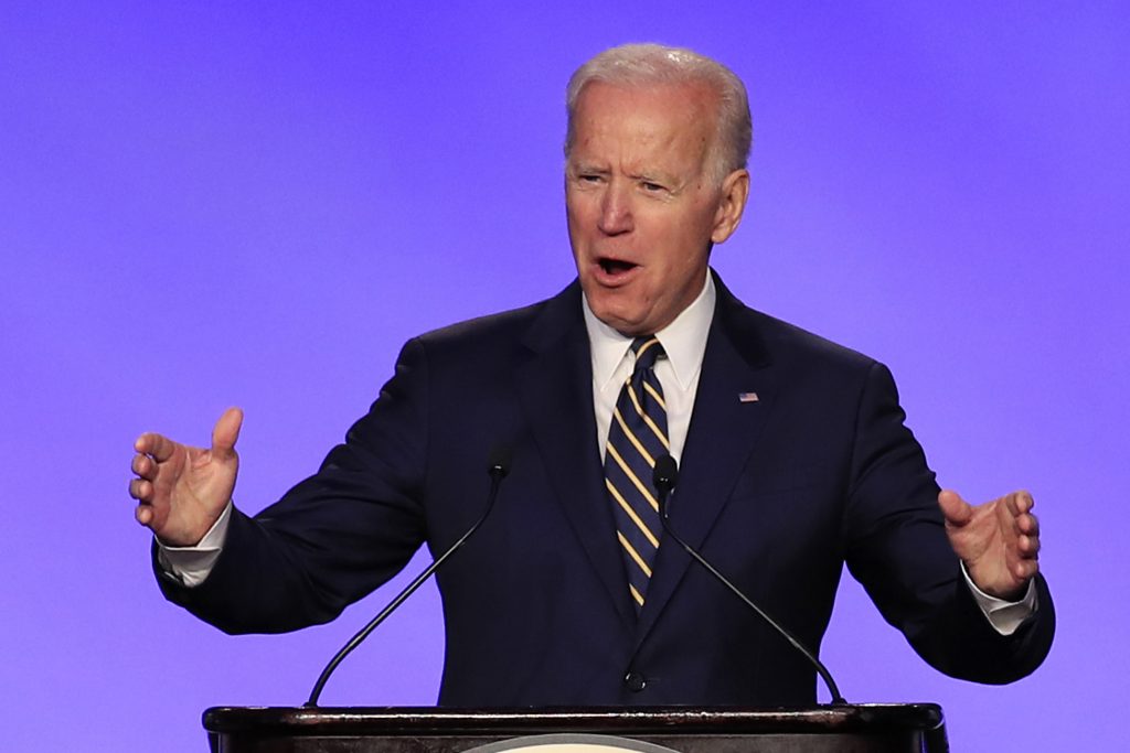 Joe Biden In this April 5, 2019, file photo, former Vice President Joe Biden speaks at the International Brotherhood of Electrical Workers construction and maintenance conference in Washington. (Manuel Balce Ceneta/AP Photo)