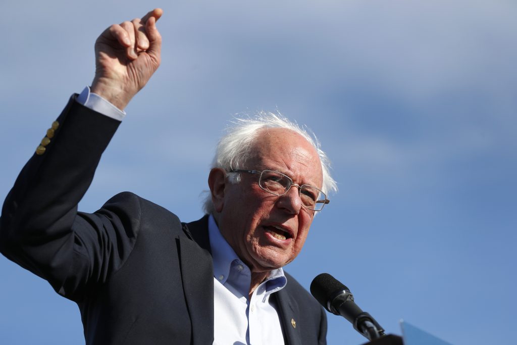 Bernie Sanders Democratic presidential candidate Sen. Bernie Sanders, I-Vt., speaks during a rally in Warren, Mich., Saturday, April 13, 2019. (Paul Sancya/AP Photo)