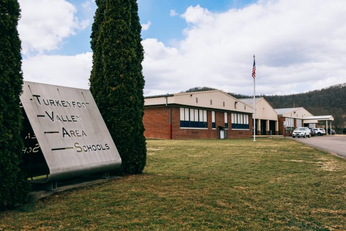 Turkeyfoot School District is a rural district located in Southwestern Pennsylvania covering just over 100 square miles. The district employs 34 teachers. For the 2018-2019 school year, it had 321 students from kindergarten to 12th grade. (Dani Fresh/Keystone Crossroads)