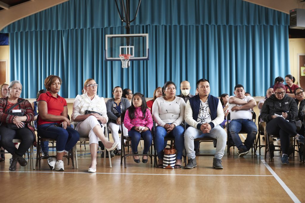 _DSC8000 About 50 people attended a Spanish-language information session about Philadelphia's new municipal ID program at Holy Innocents Roman Catholic Church in North Philadelphia on Sunday, April 7, 2019. (Natalie Piserchio for WHYY)