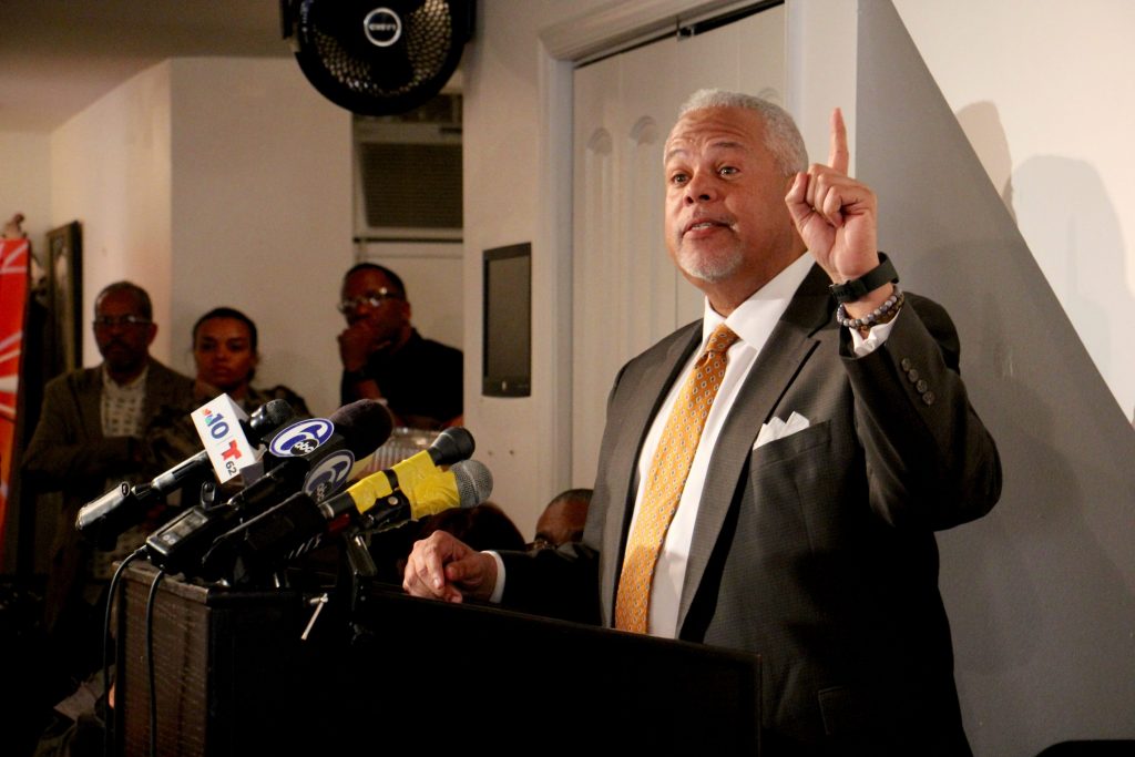 Image-uploaded-from-iOS-5-e1552950675163 In this file photo, State Sen. Anthony Williams announces his Philadelphia mayoral bid. (Emma Lee/WHYY)