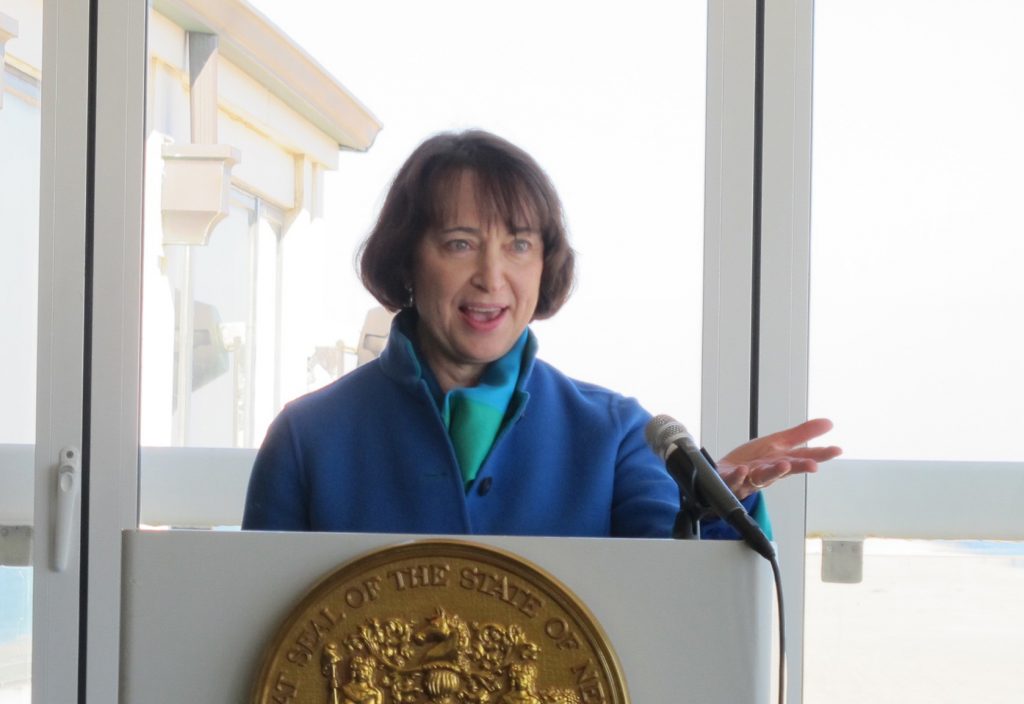 Catherine McCabe says she looks forward to helping Murphy deal with the state’s environmental issues. (Phil Murphy/WHYY)