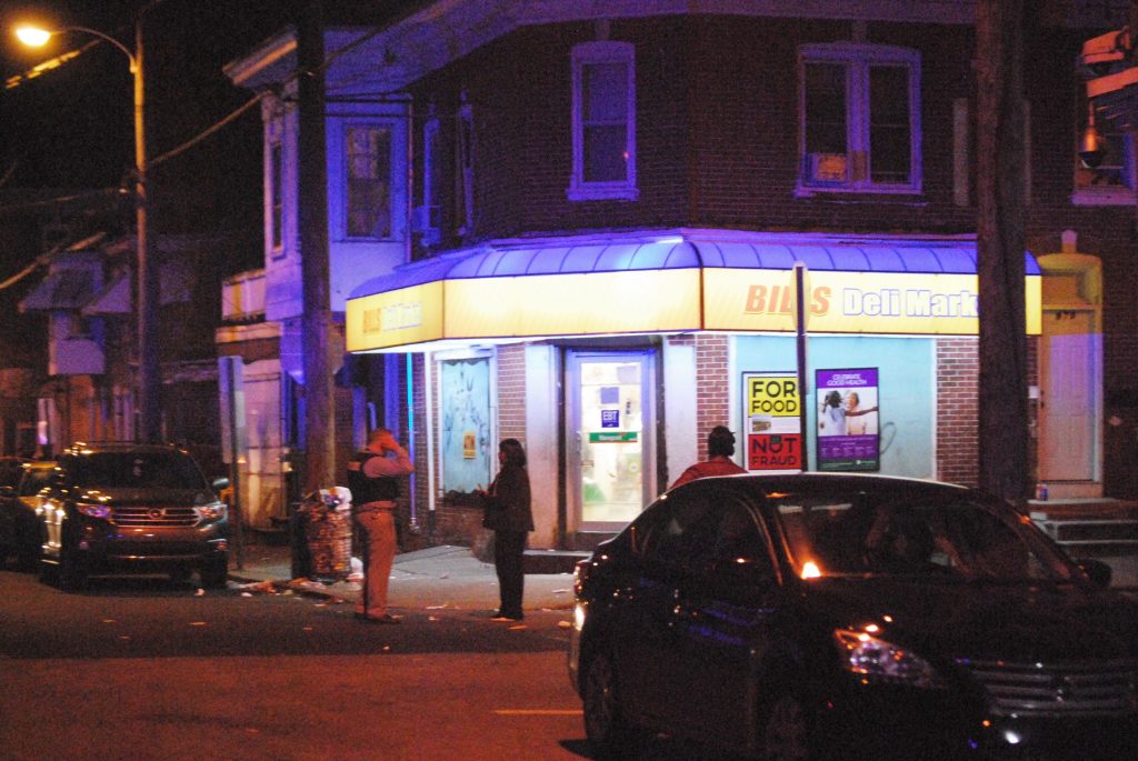 Scene-1 Six people were shot Sunday night near the corner of 10th and Pine streets in Wilmington. (John Jankowski for WHYY)