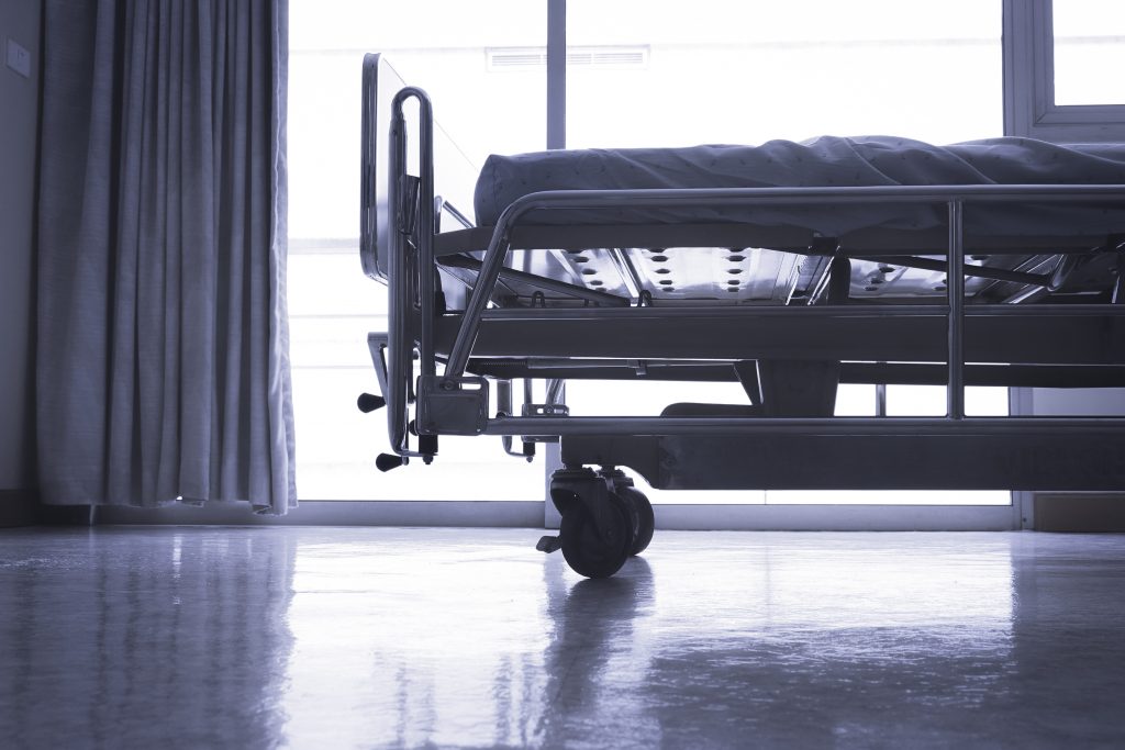 Hospital Standard Vip Room With Beds And Comfortable Medical Equ Empty hospital bed. (arPhoenixphoto/BigStock)