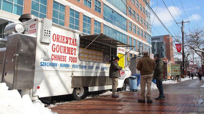 food-truck-1-of-1-2 Temple University's main campus is home to many food trucks. (Kimberly Paynter/WHYY)