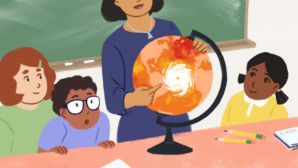 More than 80% of parents in the U.S. support the teaching of climate change, according to a new NPR/Ipsos poll. More than 80% of parents in the U.S. support the teaching of climate change, according to a new NPR/Ipsos poll. (Angela Hsieh/NPR)