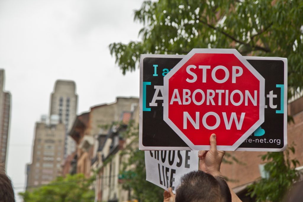 2019 05 10 anti abortion protest-3 File - Protestors gathered outside the Planned Parenthood Clinic on Locust Street in Center City. (Kimberly Paynter/WHYY)