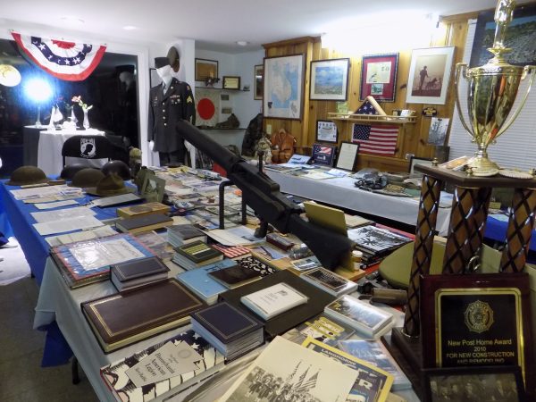 American Legion Post in Langhorne, Pa., is loaded with memorabilia. (Ximena Conde/WHYY)