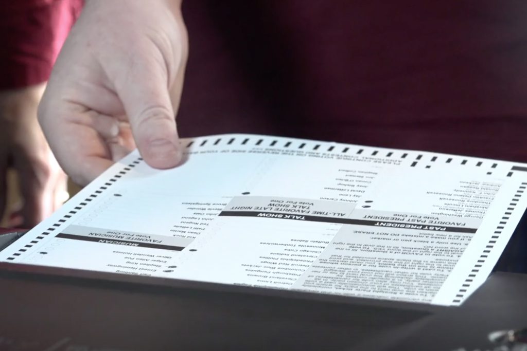 Montgomery County voters will using a new voting system this year. Paper ballots will be filled out and then fed into a scanning machine where they will be read and stored. (Courtesy of Montgomery County administrative office)