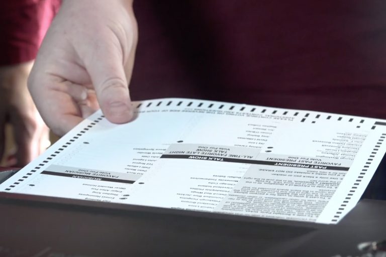Montgomery County voters will using a new voting system this year. Paper ballots will be filled out and then fed into a scanning machine where they will be read and stored. (Courtesy of Montgomery County administrative office)