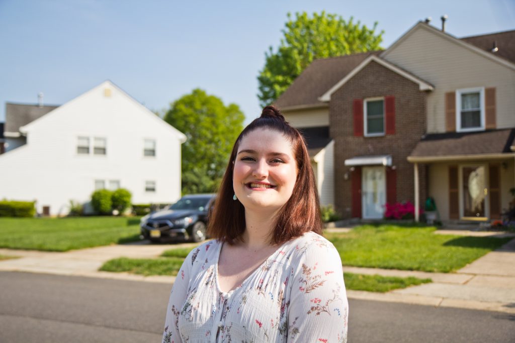 2019 05 9 natalie-2 Natalie, 16, in her neighborhood in Voorhees, N.J. She received support from the Alateen support group. (Kimberly Paynter/WHYY)