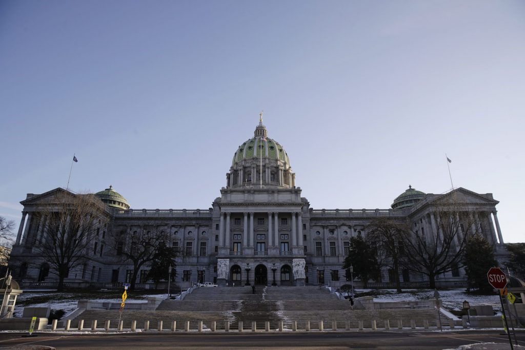 AP_19015512868366-1920×1280 Shown is the Pennsylvania Capitol building in Pa., Harrisburg, Tuesday, Jan. 15, 2019. (Matt Rourke/AP Photo)