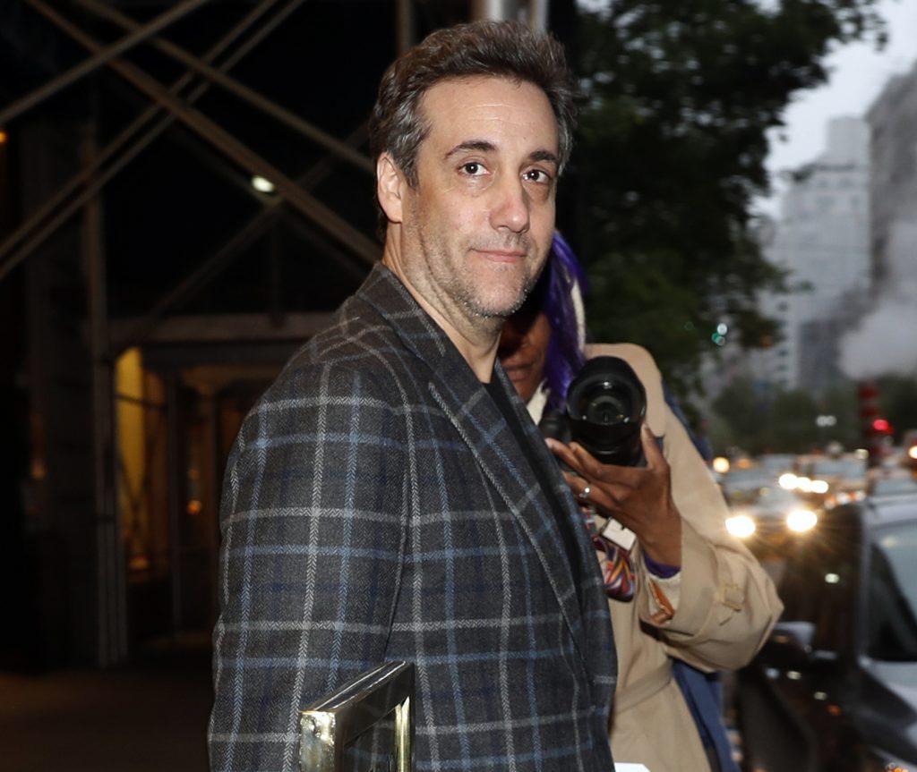 Michael Cohen Michael Cohen, Donald Trump's former personal attorney, leaves his apartment, Friday, May 3, 2019, in New York. Cohen is scheduled to report to the Otisville Federal Correctional Facility in upstate New York on Monday to begin serving his three year prison term for tax evasion, lying to Congress and campaign finance crimes. (Kathy Willens/AP Photo)