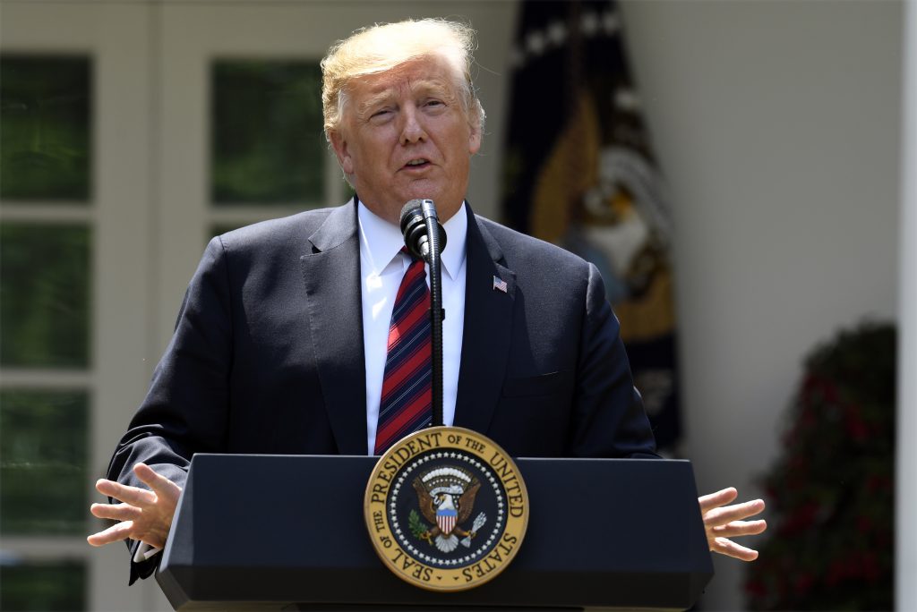Donald Trump President Donald Trump speaks on immigration in the Rose Garden at the White House in Washington, Thursday, May 16, 2019. (Susan Walsh/AP Photo)