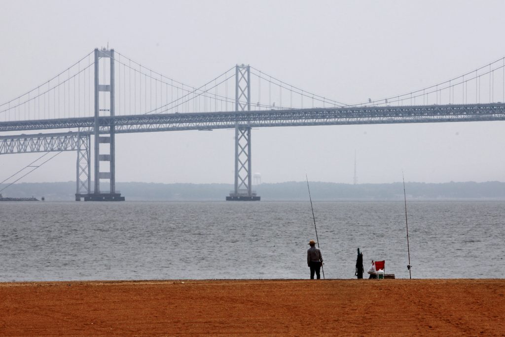Chesapeake Bay Report Card For an annual report card evaluating the 200-mile-long bay, researchers at the University of Maryland Center for Environmental Science on Tuesday, May 21, 2019 gave the Chesapeake a grade of 46% for 2018, down from 54% in 2017. All of the indicators factored into the bay's health index declined or stayed flat last year. (Jacquelyn Martin/AP Photo)