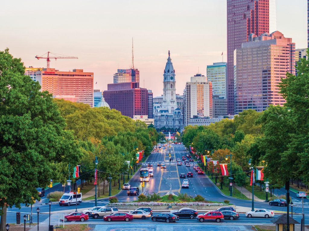 Benjamin Franklin Parkway The Philadelphia Museum of Art crowns the city’s culturally rich Benjamin Franklin Parkway. The mile-long stretch is home to many parks, public works of art and museums, including Swann Memorial Fountain, the Barnes Foundation, the Rodin Museum, The Franklin Institute, The Academy of Natural Sciences, Sister Cities Park and many other attractions.