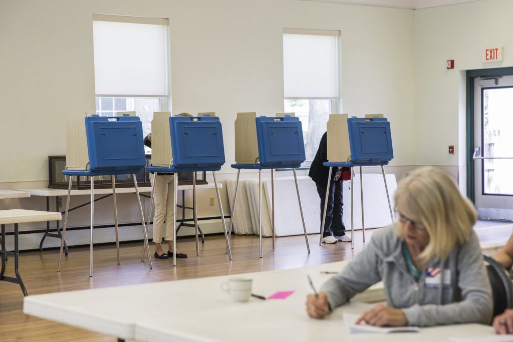 IMG_4136-1920×1280 Centre County introduced new Electronic Systems & Software voting machines in the primary on May 21, 2019. (Min Xian/WPSU)