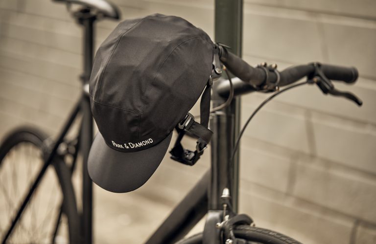 Park & Diamond's new foldable, portable bicycle helmet. (Courtesy of Park & Diamond)