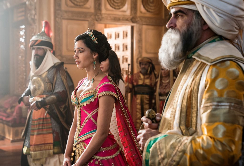 Naomi Scott plays Jasmine in the new live-action Aladdin movie. The character was the first official Disney princess of color in the 1992 animated version of the film. Naomi Scott plays Jasmine in the new live-action Aladdin movie. The character was the first official Disney princess of color in the 1992 animated version of the film. (Daniel Smith/Disney Enterprises, Inc.)