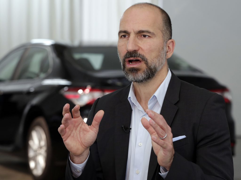 Uber CEO Dara Khosrowshahi says he expects Uber and Lyft will be easing off their price-slashing battle soon. Uber CEO Dara Khosrowshahi says he expects Uber and Lyft will be easing off their price-slashing battle soon. (Richard Drew/AP)