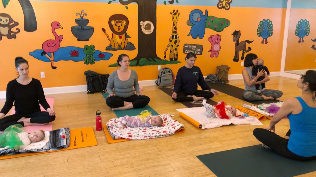 In 2018, U.S. birthrates fell for nearly all racial and age groups, the CDC says. Here, mothers and babies attend a yoga class in Culver City, Calif., in March. In 2018, U.S. birthrates fell for nearly all racial and age groups, the CDC says. Here, mothers and babies attend a yoga class in Culver City, Calif., in March. (Jane Ross/Reuters)