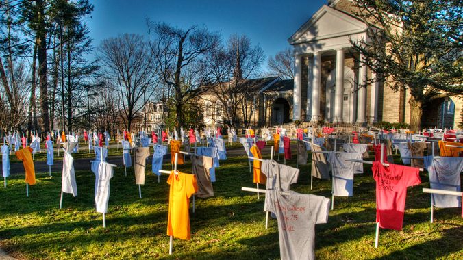 gun-violence-memorial A memorial marked each of the city's 331 gun violence victims in 2012 (Flickr Creative Commons/Cocoabiscuit)