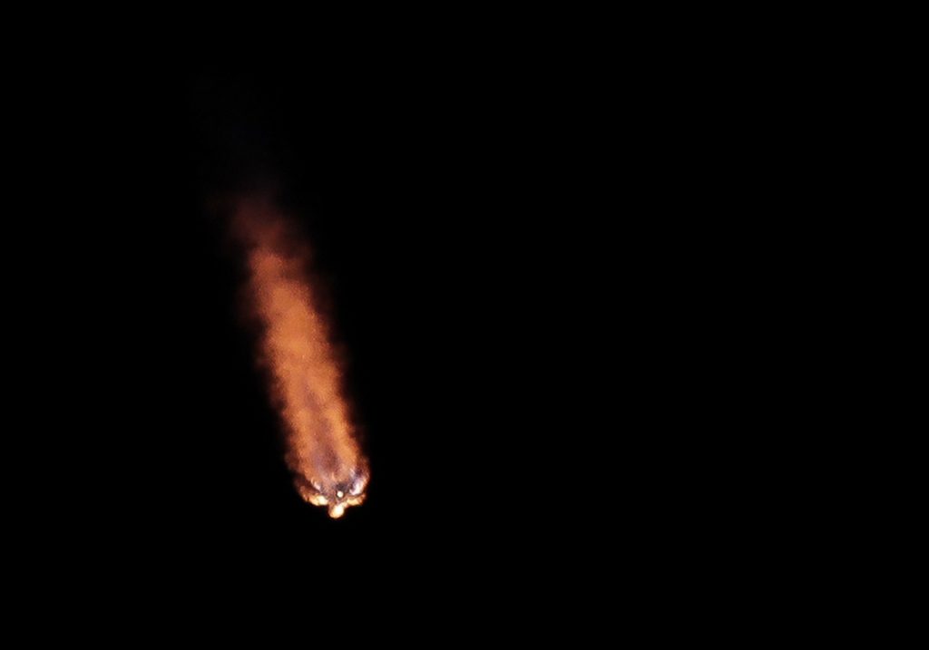 APTOPIX SpaceX Launch A Falcon 9 SpaceX rocket, with a payload of 60 satellites for SpaceX’s Starlink broadband network, lifts off from space launch complex 40 at the Cape Canaveral Air Force Station in Cape Canaveral, Fla., Thursday, May 23, 2019. (AP Photo/John Raoux)