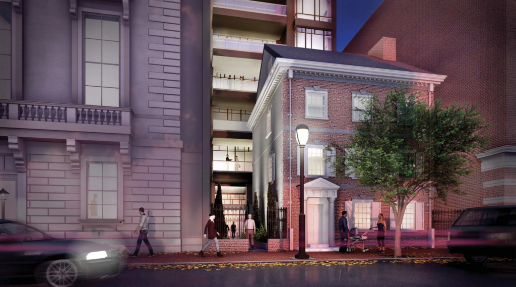 view-of-the-garden-entrance-to-the-condo-project-behind-the-dilworth-house.original View of the garden entrance to the condo project behind the Dilworth House (Cope Linder Architects)