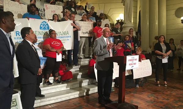 04gene Bucks County Representative Gene DiGirolamo advocates for a higher minimum wage. He is of the few Republicans who has publicly done so. (Katie Meyer/WITF)