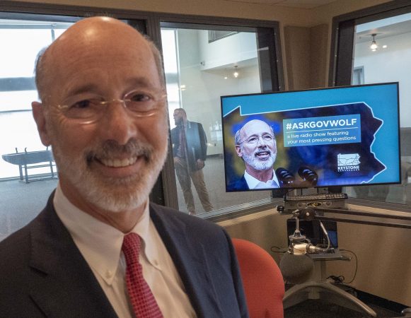 Keystone Crossroads hosted a live interview with Pa. Gov. Tom Wolf (Joanne Cassaro/WITF)