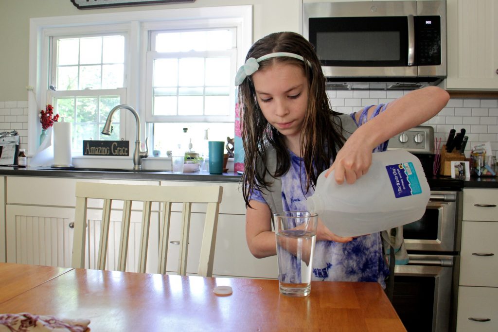 2019 05 17-e lee-jodi cutaiar-sellersville-pfas contamination well water The Cutaiar family drinks only bottled water at their home in Sellersville, Pa. because the family's well was found to be contaminated with PFAS. (Emma Lee/WHYY)