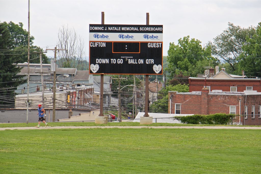 2019 05 28-e lee-clifton heights-athletic fields to middle school Clifton Heights athletic fields are threatened by the Upper Darby school board's plan to build a new middle school. (Emma Lee/WHYY)