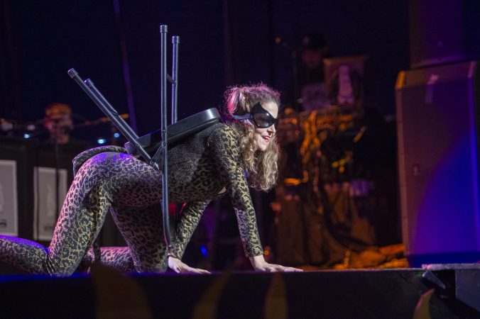 Cat Livingston performs her Chair Dance. (Jonathan Wilson for WHYY)